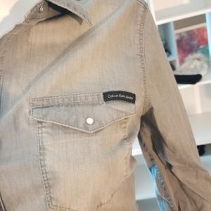 Calvin Klein grey button top